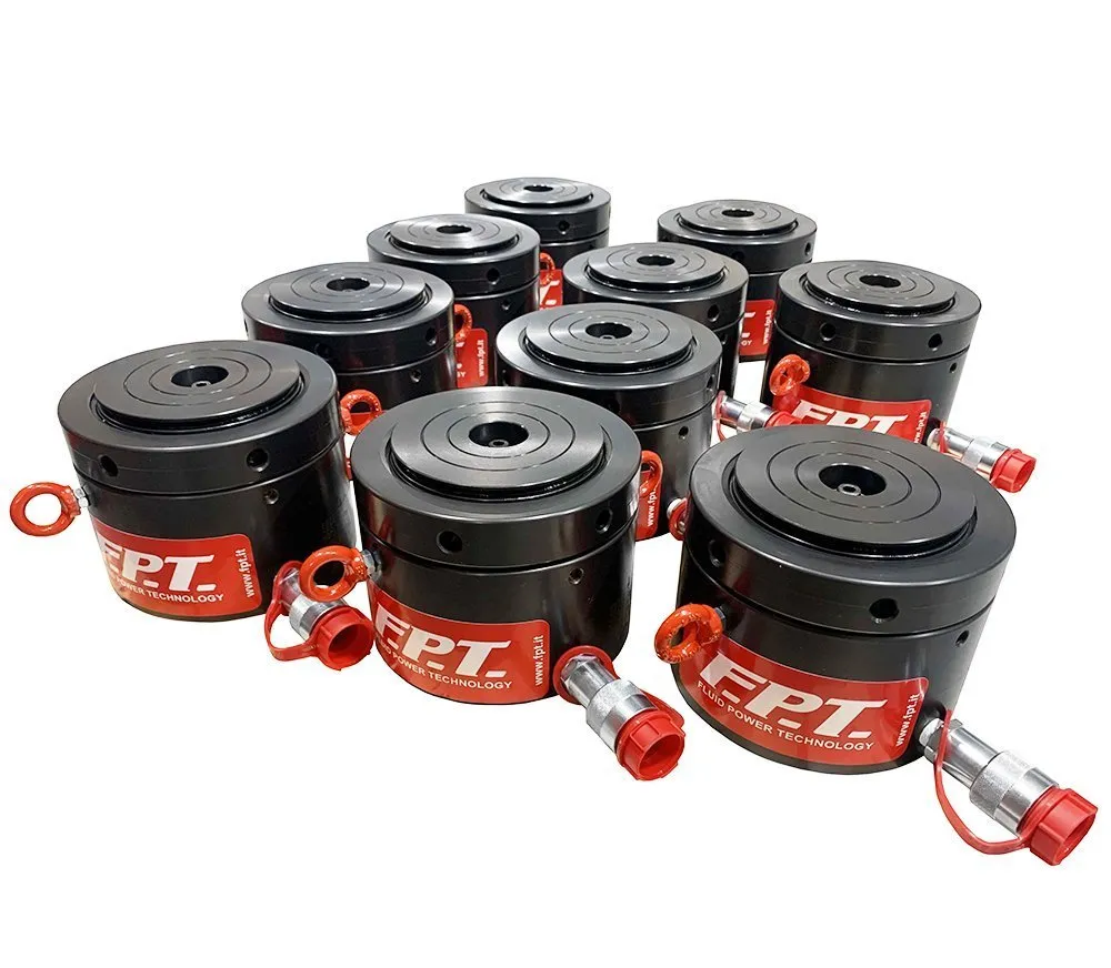 Single acting cylinders with lock nut, low height for confined spaces series CSE GS C