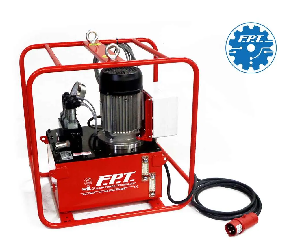 Zasilacz hydrauliczny z silnikiem elektrycznym lub pneumatycznym serii FPT